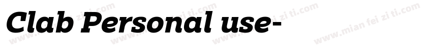 Clab Personal use字体转换